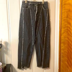 Maniere de voir distressed black jeans